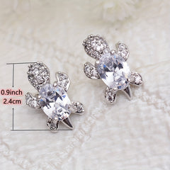 Gradient Rainbow Turtle Earrings for Women