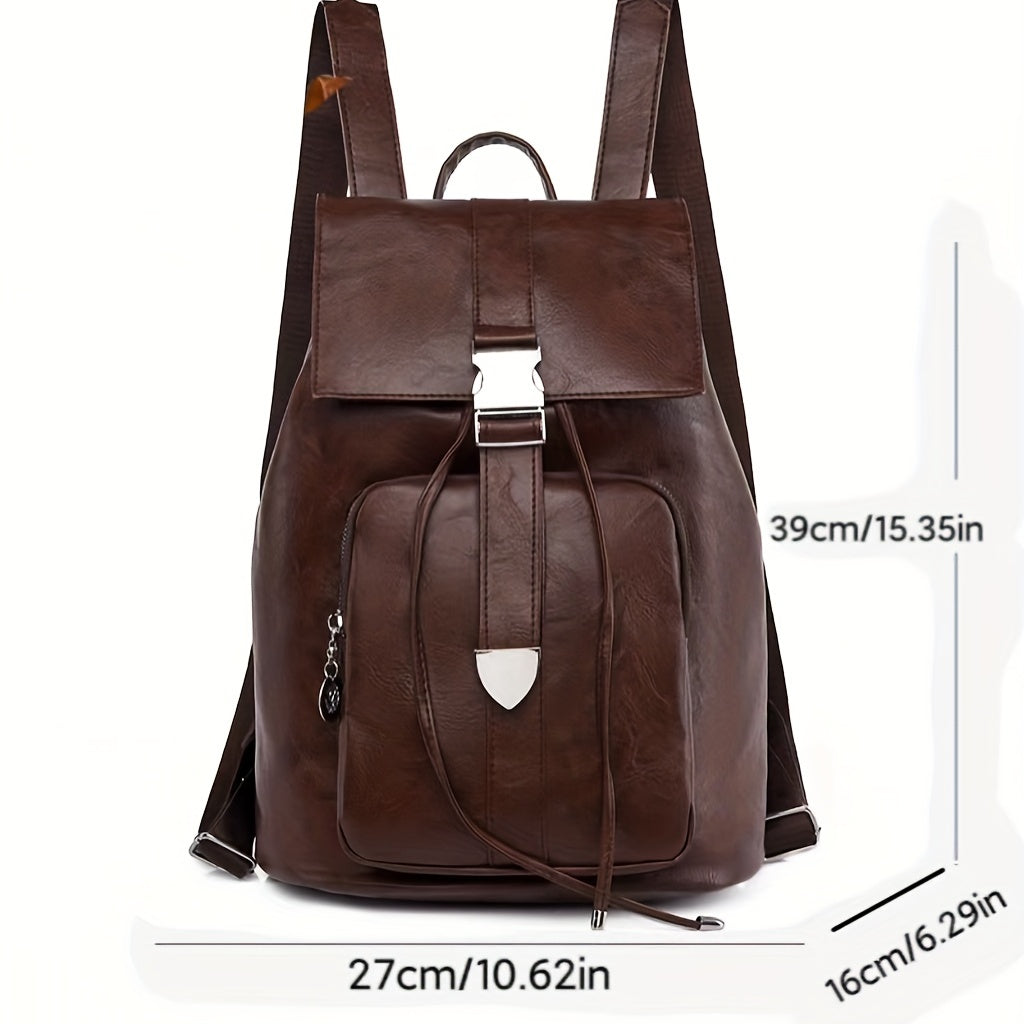 Vintage Niche Solid Backpack Lightweight Travel Daypack