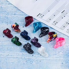 Set of 10 Durable Guitar Finger Picks for Guitar and Bass