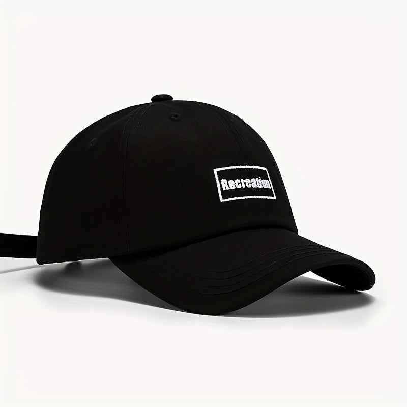 Embroidered Letter Retro Peaked Cap Soft Top Sun Hat