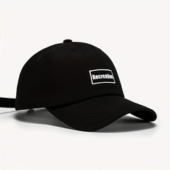 Embroidered Letter Retro Peaked Cap Soft Top Sun Hat