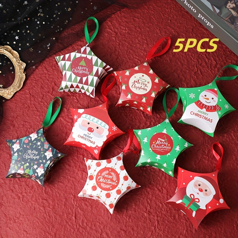 Christmas Stars Candy Box x5 Party Favors Packaging