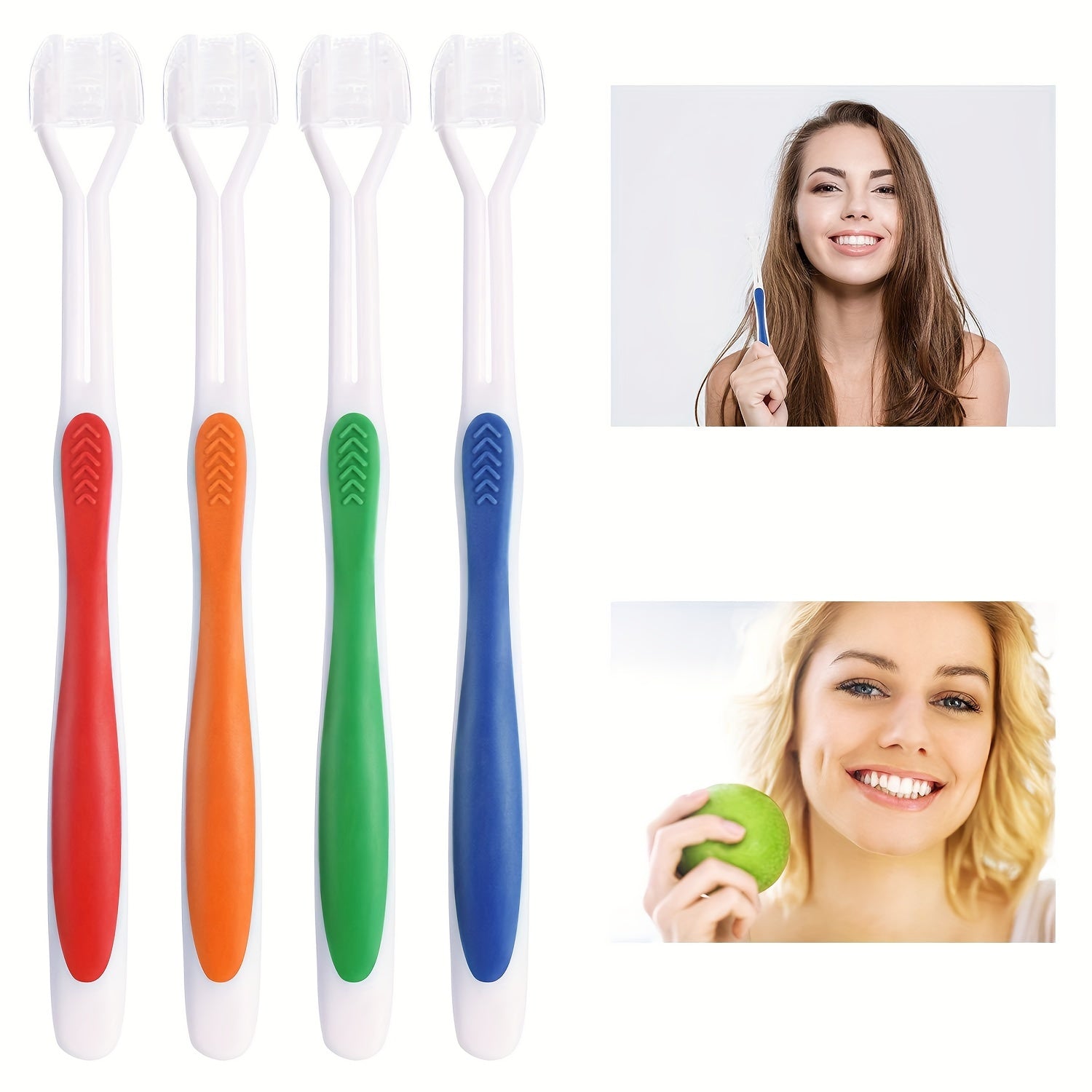 3-Sided Toothbrush for Kids Autism Sensory Bristle Travel Toothbrush