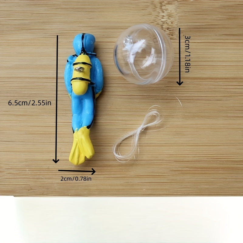 Resin Floating Diver Fish Tank Ornament Underwater Aquarium Decor