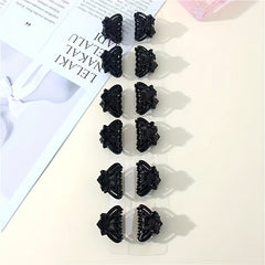 12pcs Small Flower Hair Claw Clip Strong Hold Hair Jaw Clip For Thick Hair
