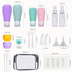 20 Pcs Leak Proof Silicone Travel Bottles Set - TSA Approved Toiletry Containers