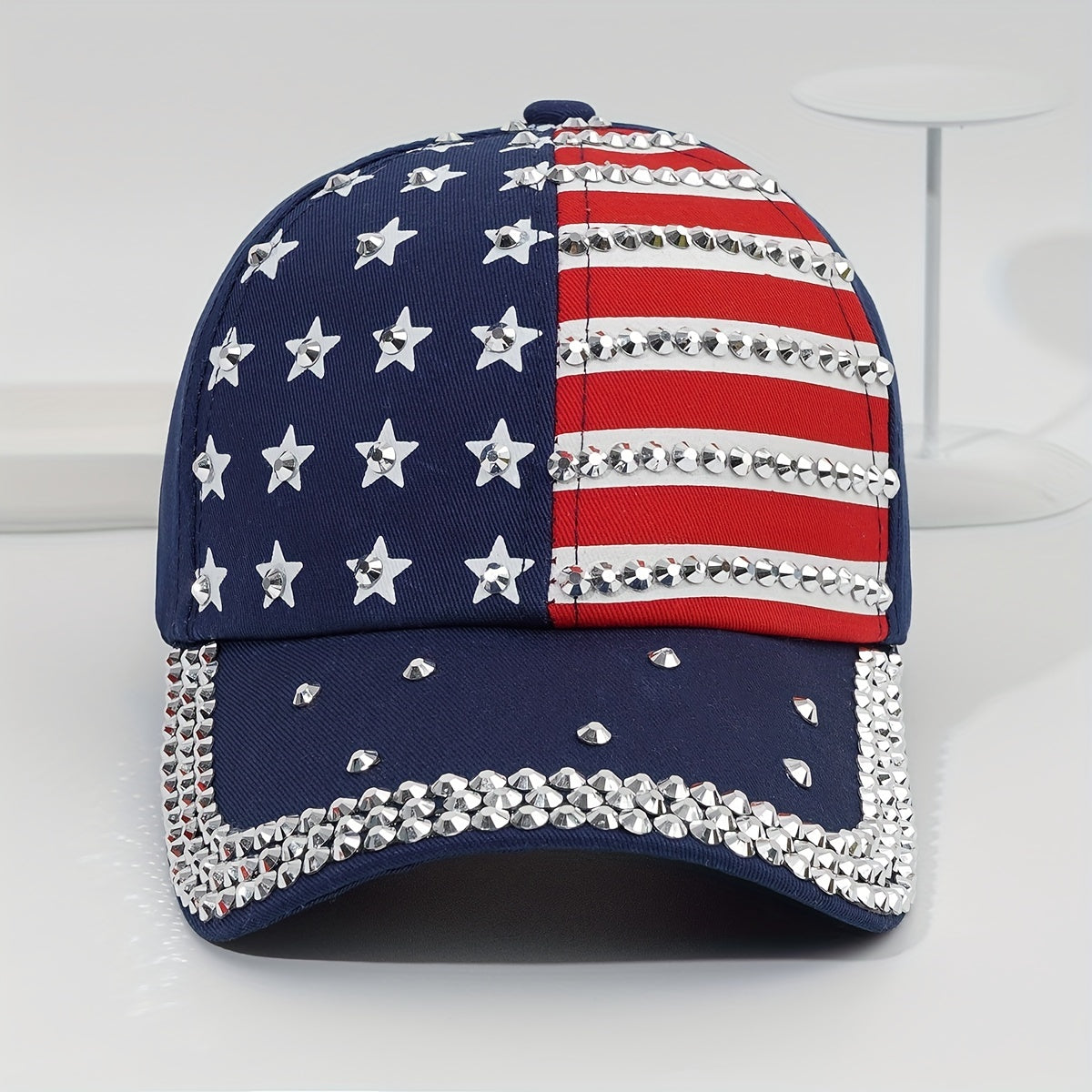 Rhinestone Baseball Cap for Couples Adjustable Sports Hat
