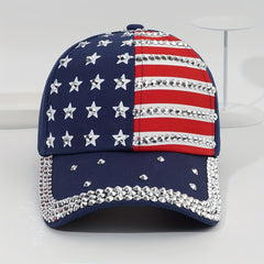 Rhinestone Baseball Cap for Couples Adjustable Sports Hat