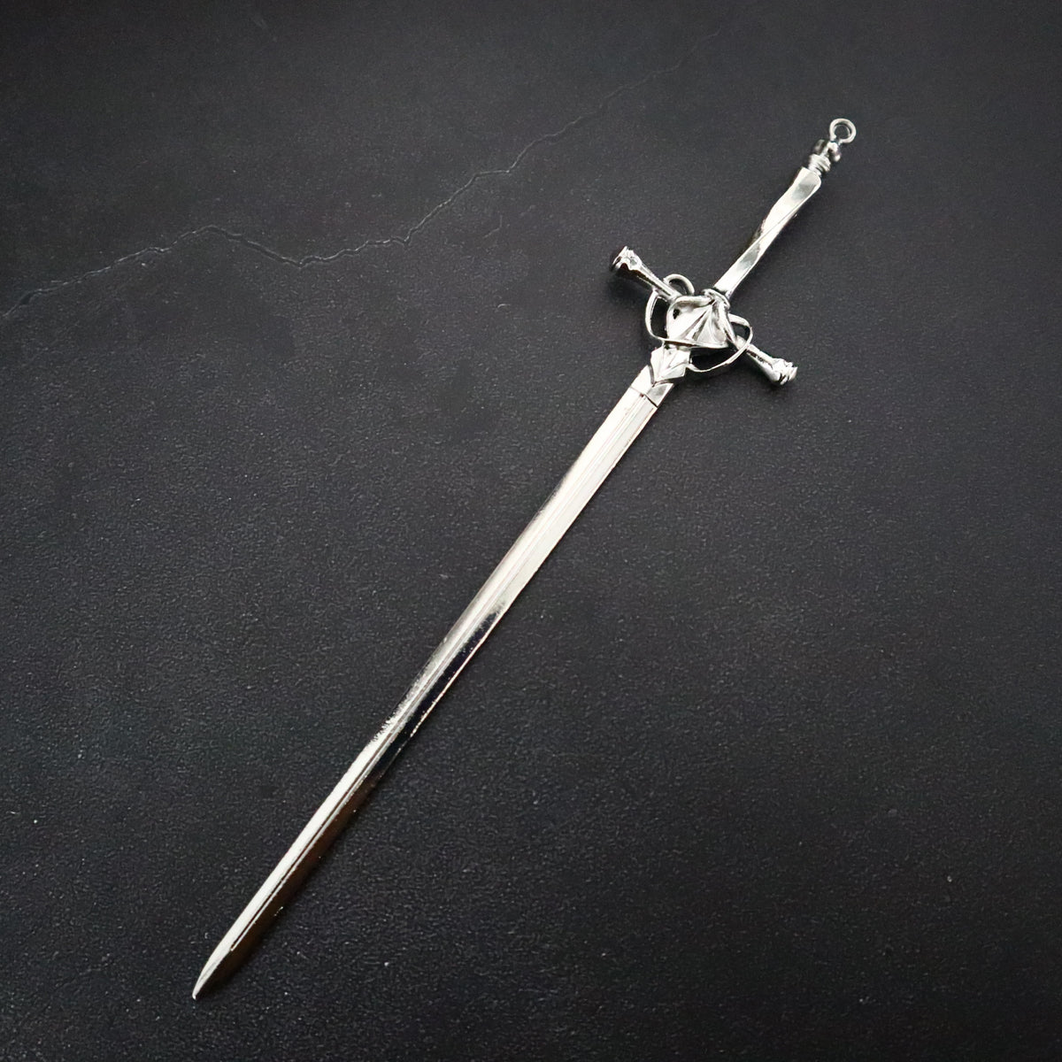 Vintage Alloy Hairpin Sword Shape Hair Stick Ponytail Holder Hair Accessories