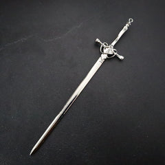 Vintage Alloy Hairpin Sword Shape Hair Stick Ponytail Holder Hair Accessories