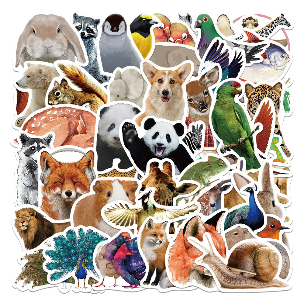 50pcs Cartoon Animal Stickers Phone Case DIY Decoration