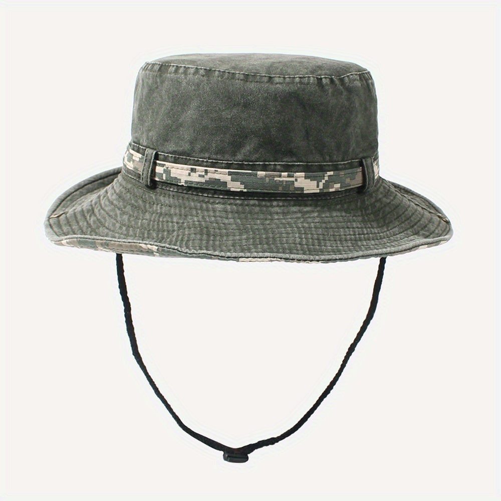 Camouflage Bucket Hat Wide Brim Sun Hat Unisex