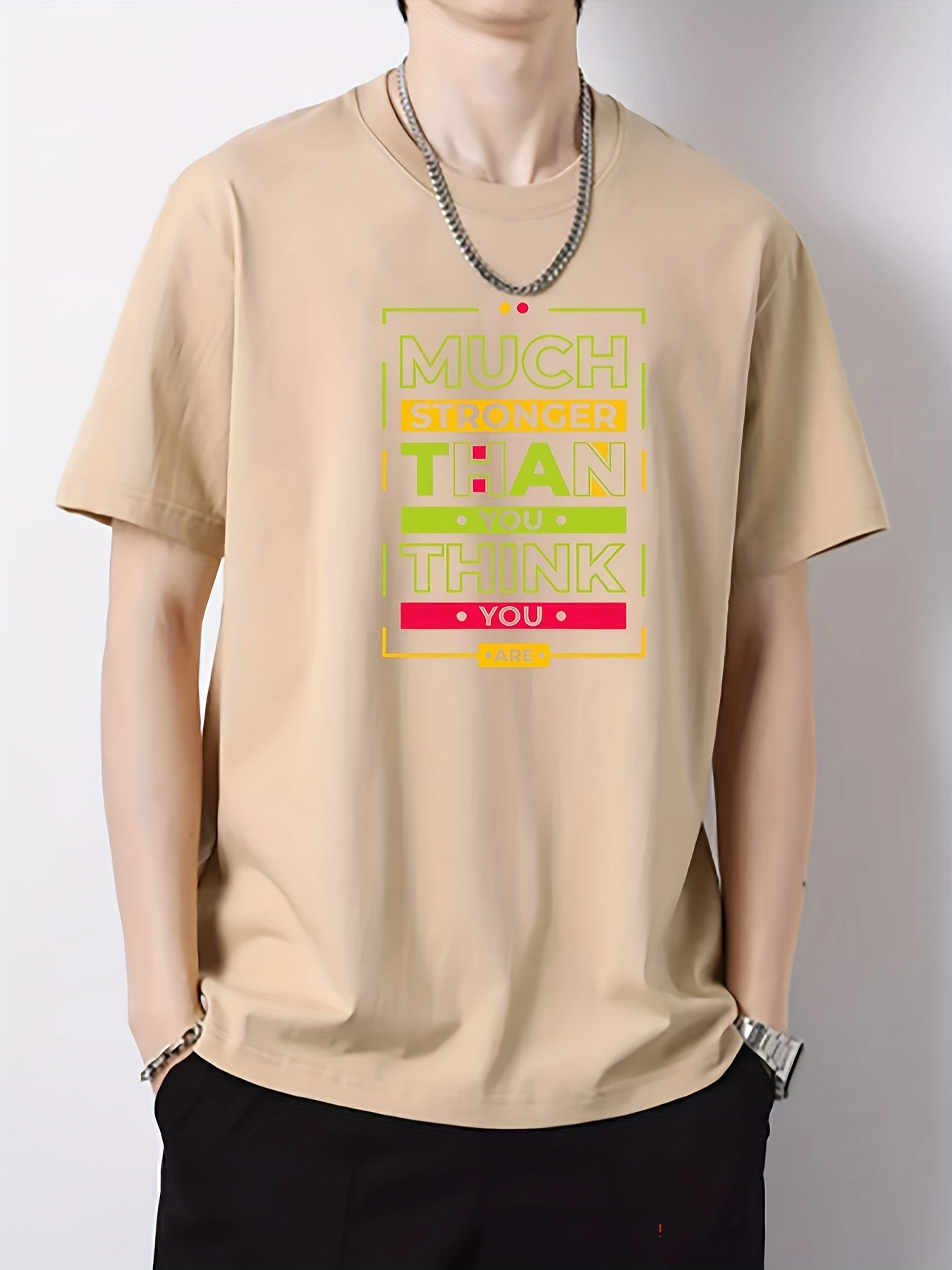 Men's Graphic Crew Neck Active T shirt Casual Comfy Tees For Summer