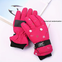 Kids Waterproof Ski Gloves for Cold Weather, Ages 6-10
