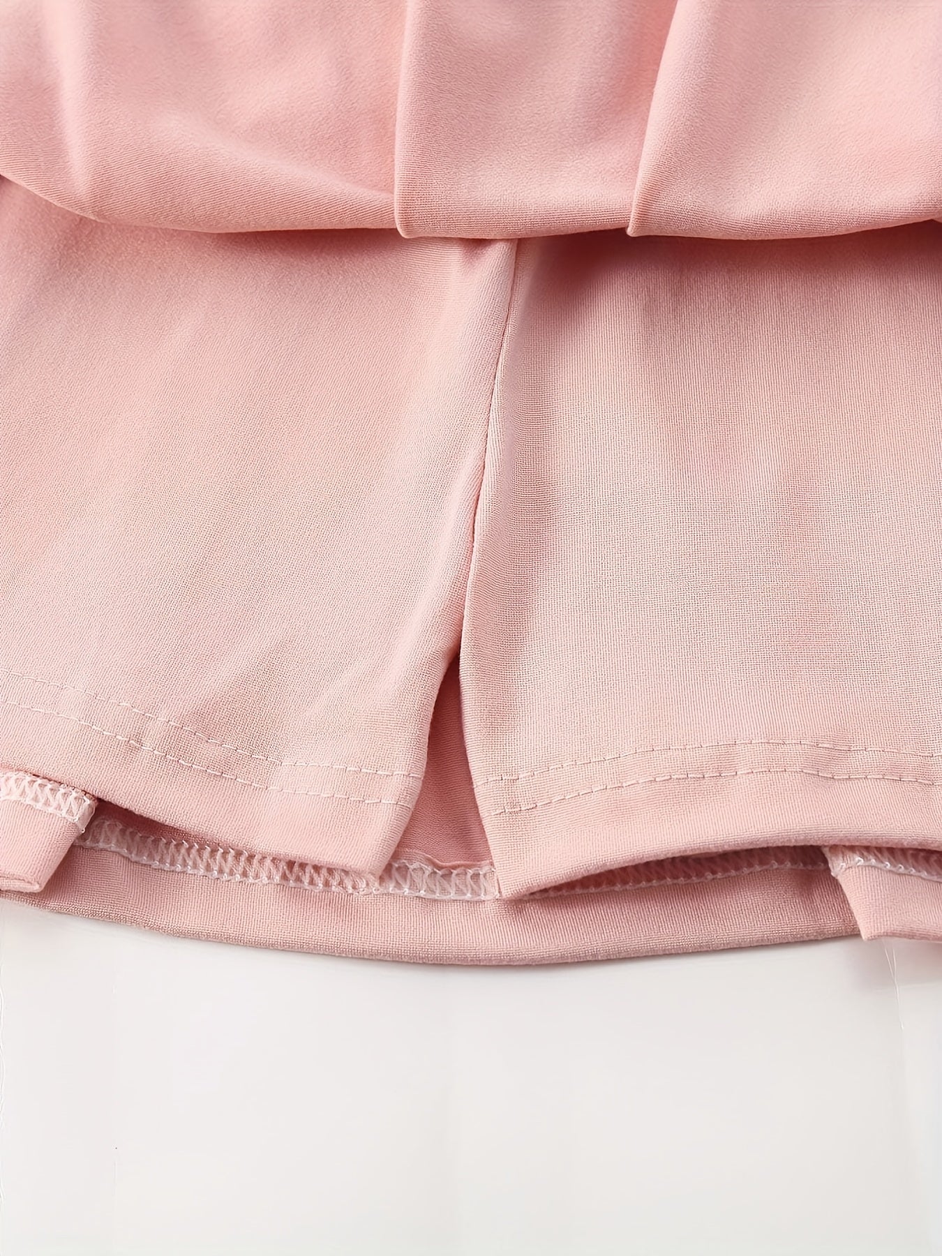 Pleated Active Skate Skort With Heart Embroidery for Girls