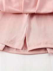 Pleated Active Skate Skort With Heart Embroidery for Girls
