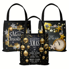Christmas Series Canvas Bag Lightweight Shoulder Bag Tote Bag Handbag