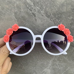 Flower & Beads Decor Sunglasses for Women Gradient Glasses UV400