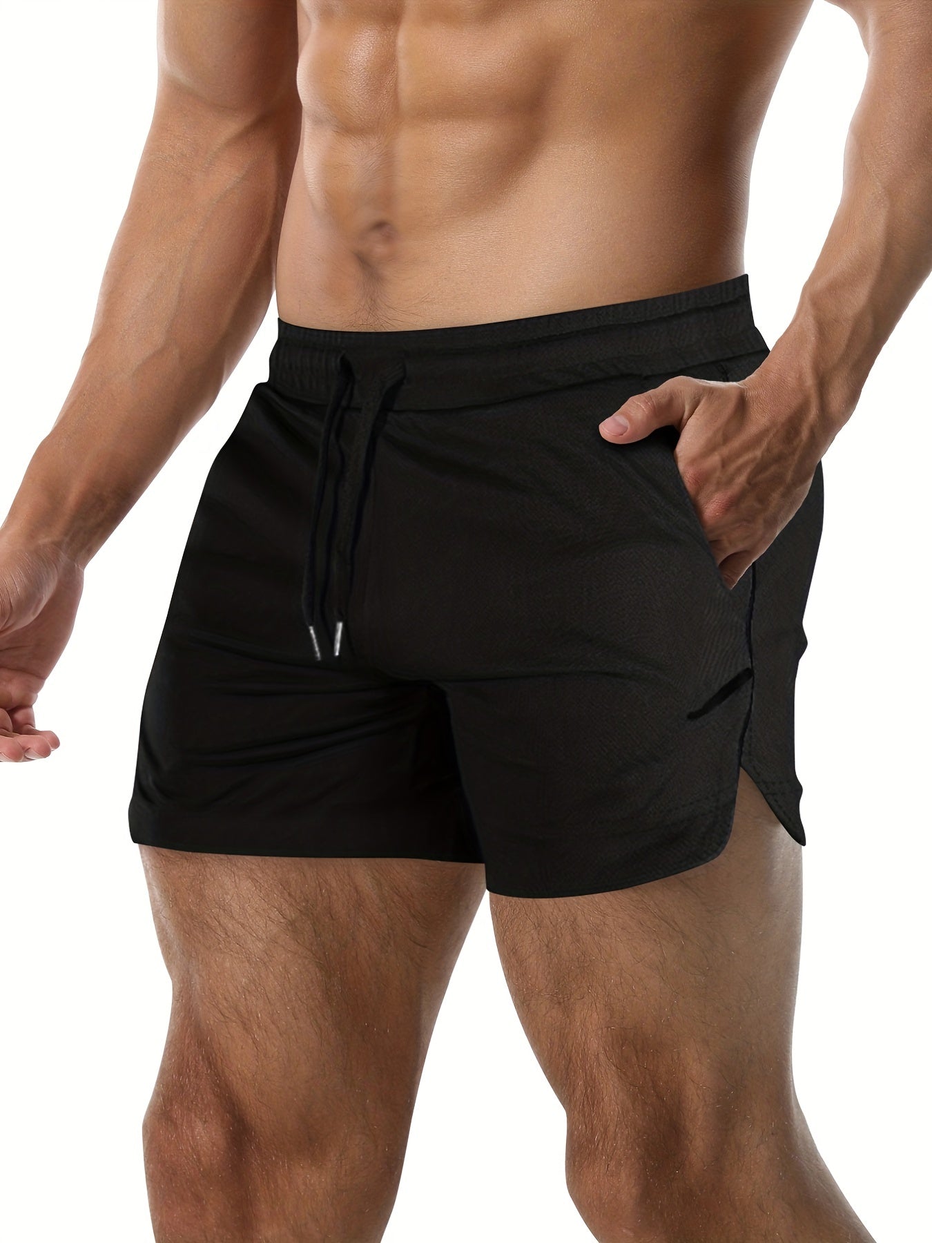Stretchy Men's Workout Shorts for Fitness & Bodybuilding