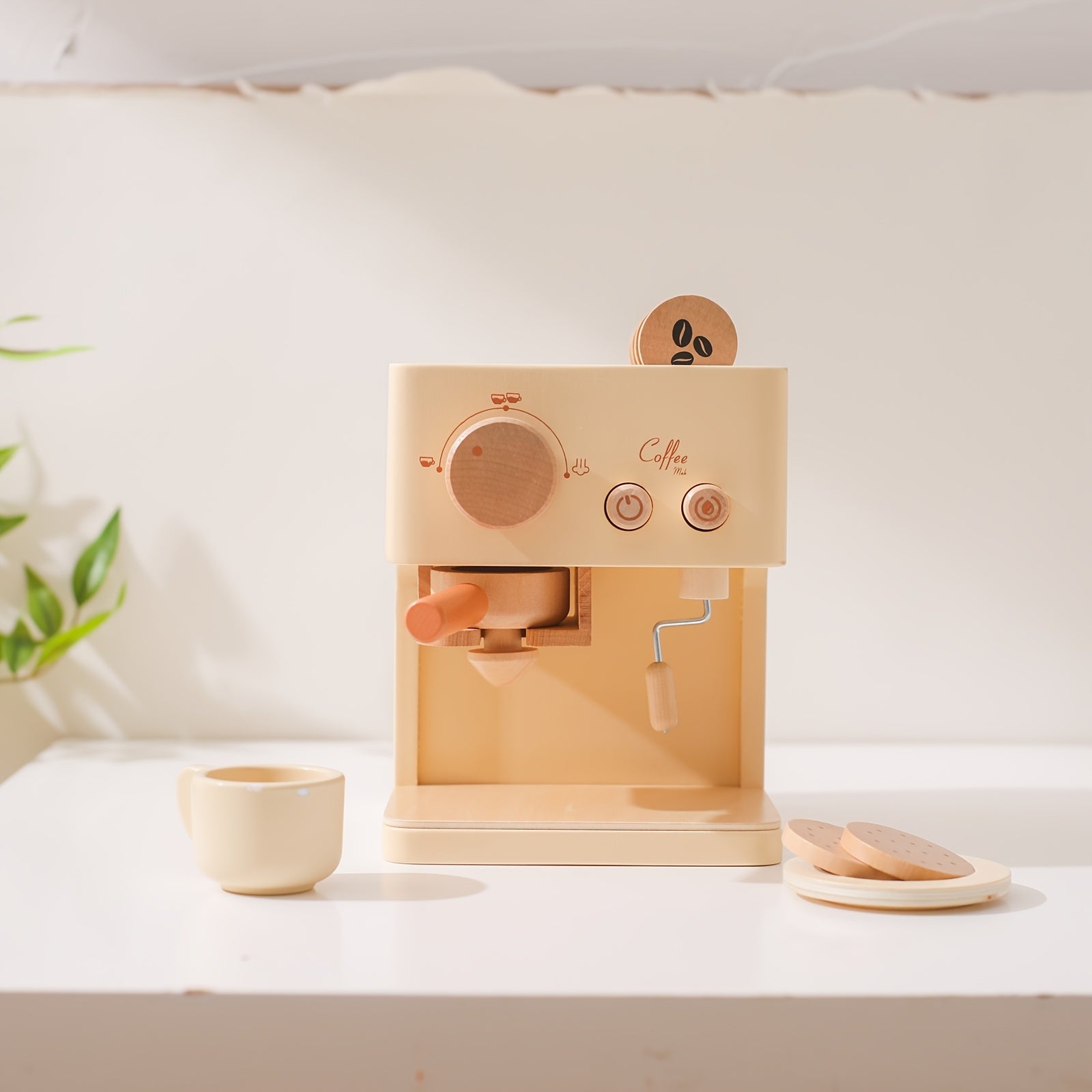 Wooden Play House Toys Coffee Machine Children's Role Kitchen Play Toys