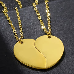 Personalized Engraved Name Couple Necklace Stainless Steel