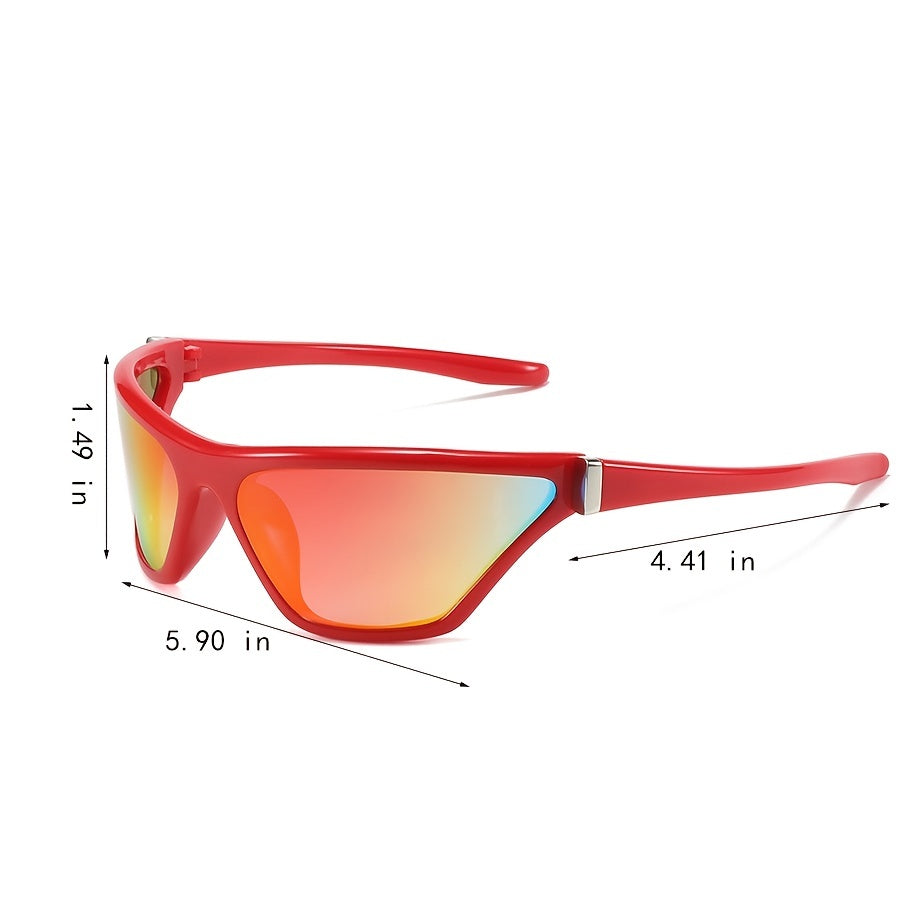 Women's Modern Y2K Sunglasses Wrap Around Futuristic Sun Glasses