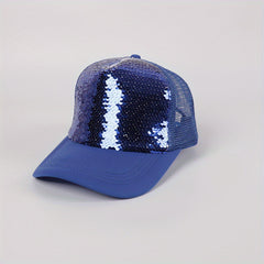 Magic Sequin Cotton Adjustable Summer Mens Peaked Cap