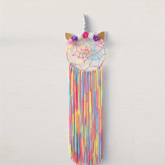 Unicorn Hair Clip Organizer Rainbow Yarn Tassel Bow Holder