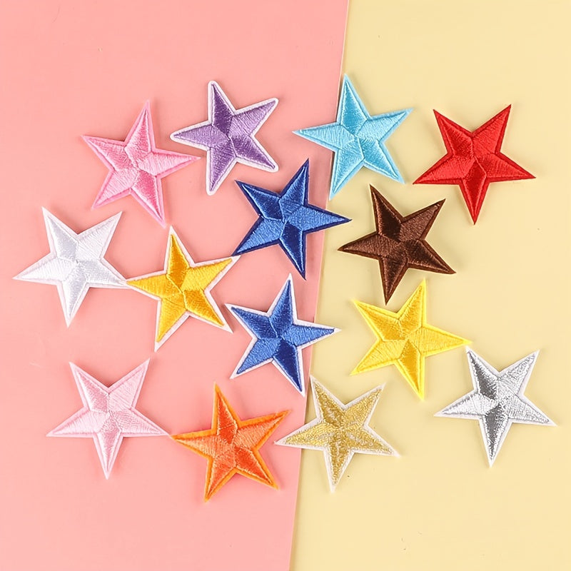 14pcs Star Embroidered Patches DIY Clothes Jackets Hats Jeans Accessories