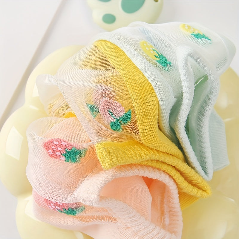 5-Pair Fruit Print Low Cut Socks Women's Stockings