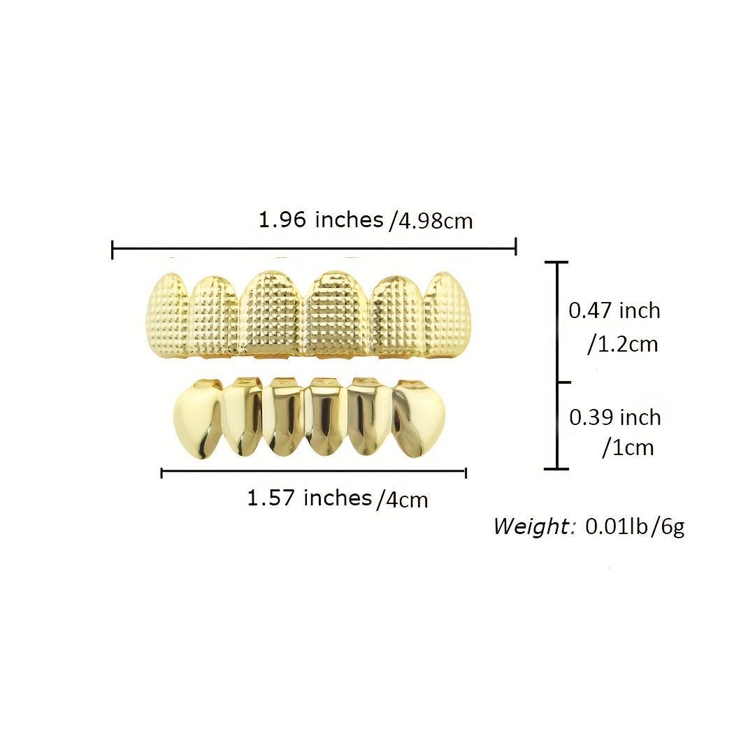 18k Gold Plated Hip Hop Grillz Set for Teeth