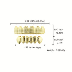 18k Gold Plated Hip Hop Grillz Set for Teeth