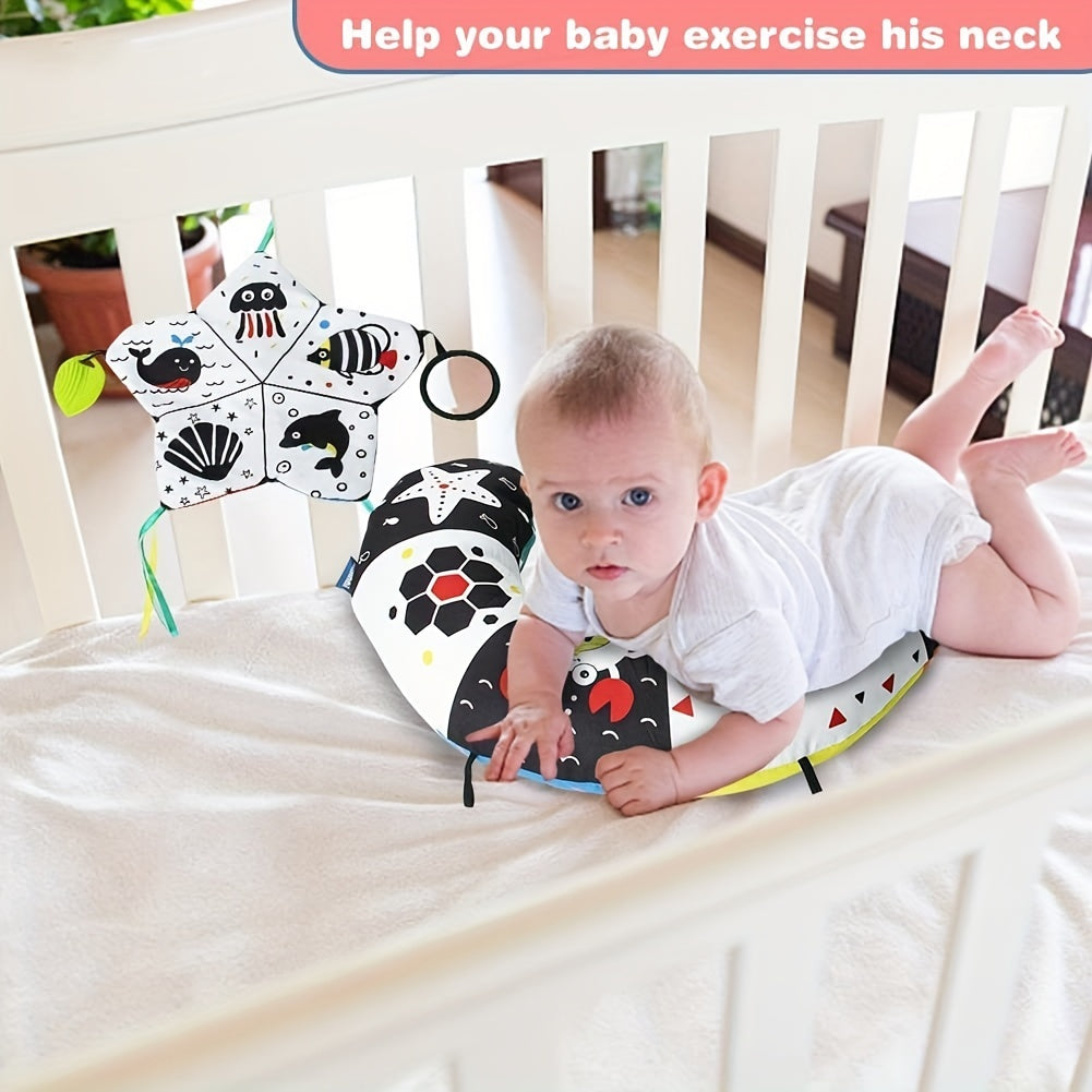 Baby Tummy Time Mat High Contrast Foldable Playmat