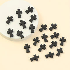 20pcs Wooden Perforated Cross Beads for DIY Bracelets Necklaces Earrings