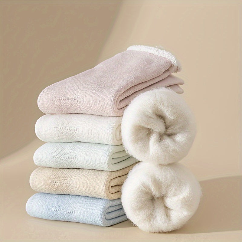 Plush Lined Socks Women's Mid Tube Stockings