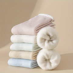 Plush Lined Socks Women's Mid Tube Stockings
