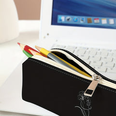 Large Capacity Zippered Pencil Case School Supplies Storage Bag Soft Bag