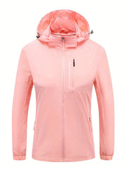 Women's Waterproof Windproof Punch Jacket for Outdoor Sports and Mountaineering