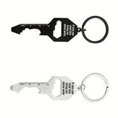 Multi-Function Hex Keychain Bottle Opener Screwdriver