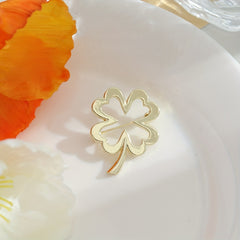 Hollow Four leaf Clover Brooch Collar Jacket Dress Suit