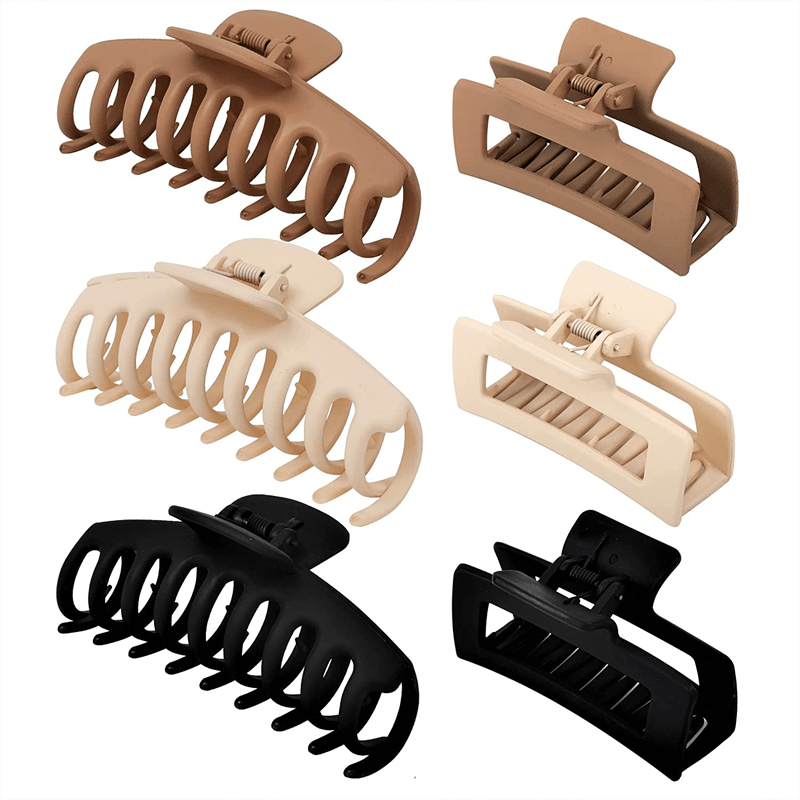Matte Oversize Hair Claw Clips Non Slip Hair Jaw Clip For Thick Hair