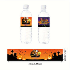 Halloween Theme Waterproof Bottle Stickers for Decorations