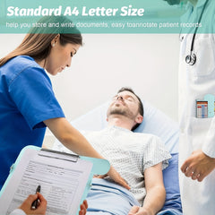 Nursing Clipboard with Memo Pad, Aluminum Nurse Clipboard