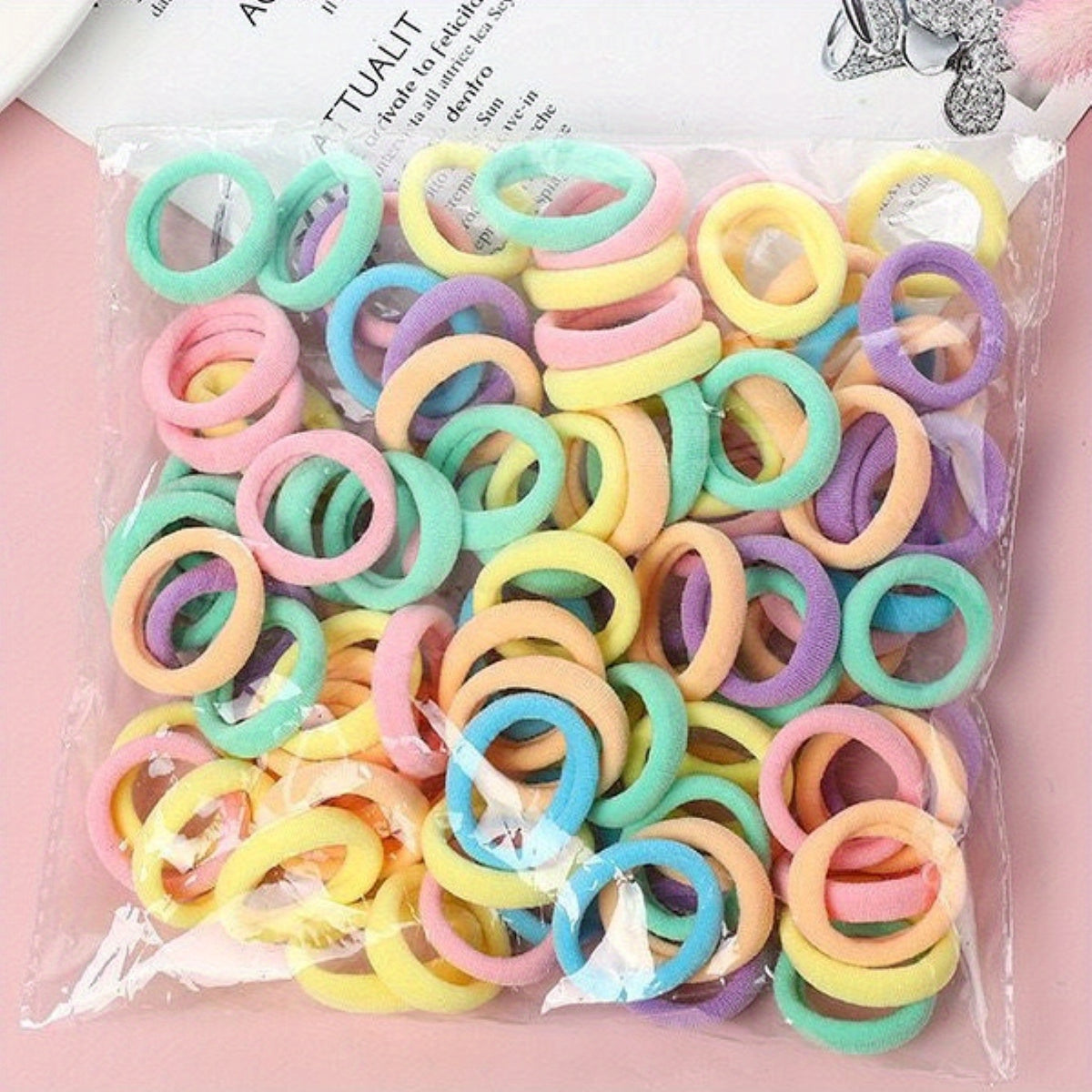 100pcs Baby Girls Hair Bands Ponytail Holders Scrunchies Accessories