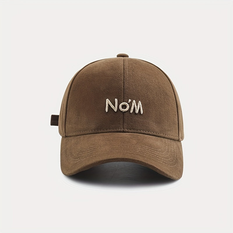 No'M Embroidery Baseball Cap Solid Couple Dad Hats Unisex Sun Hats