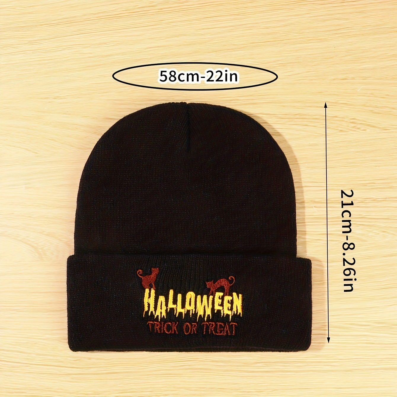 Y2K Halloween Embroidery Beanie Hat