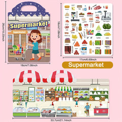 Reusable Sticker Book Vehicles & Animals Educational Toys