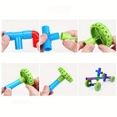 Montessori Building Blocks Water Pipe Creations Educational Toy Gift