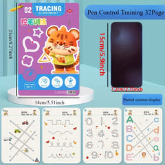 Reusable Magic Practice Copybook Set for Writing Skills Training