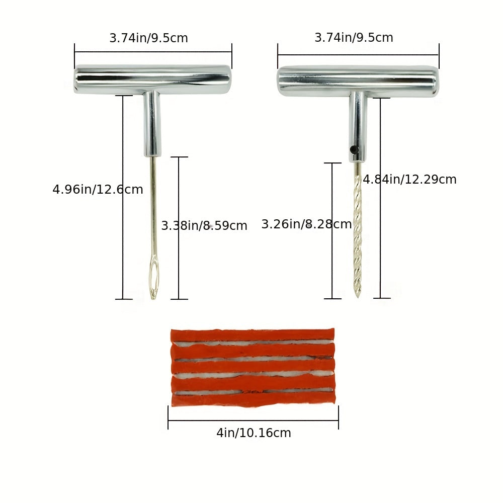 Heavy Duty Tire Repair Kit 23pcs w/ Universal Patch Kit for Car Motorcycle Truck